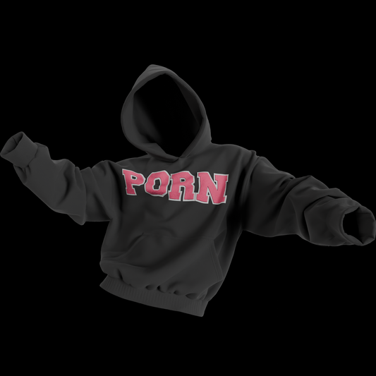 PORN HOODIE PINK/BLACK